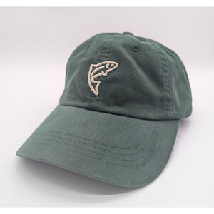 Trout Unlimited Embroidered Fishing Hat Cap Adult Adjustable Strapback Green